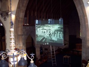 Switchable Smart Glass Projection Screen Church