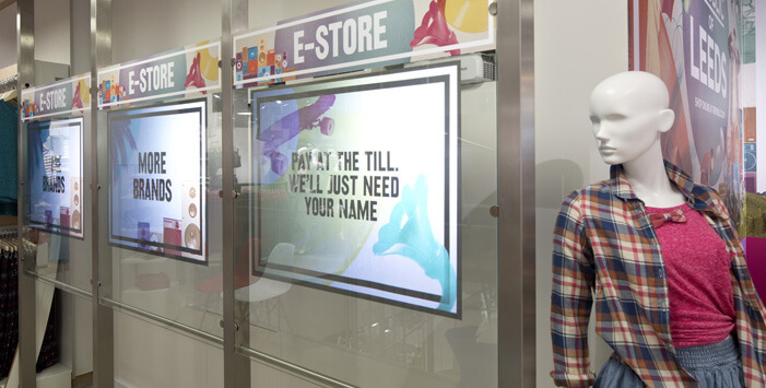 interactive projection foil retail stores