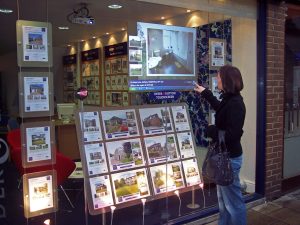 Soundpod Speakers used in Estate Agent Window Display