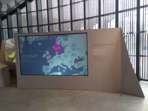 rear projection touch screen museum