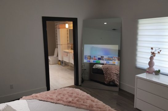 oversized mirror tv home