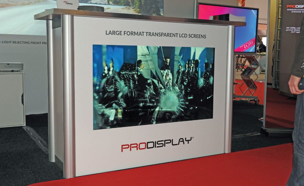 transparent lcd display cases fashion store
