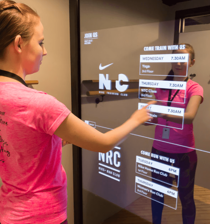 custom mirror touch screen