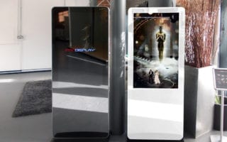 digital signage kiosk for advertising in hotel receptions