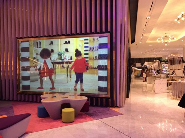 Digital Glass Projection Screen - Level Shoes, The Dubai Mall 