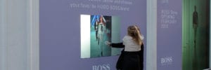 interactive projection foil window displays