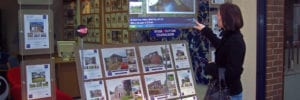 vibration speaker for window displays